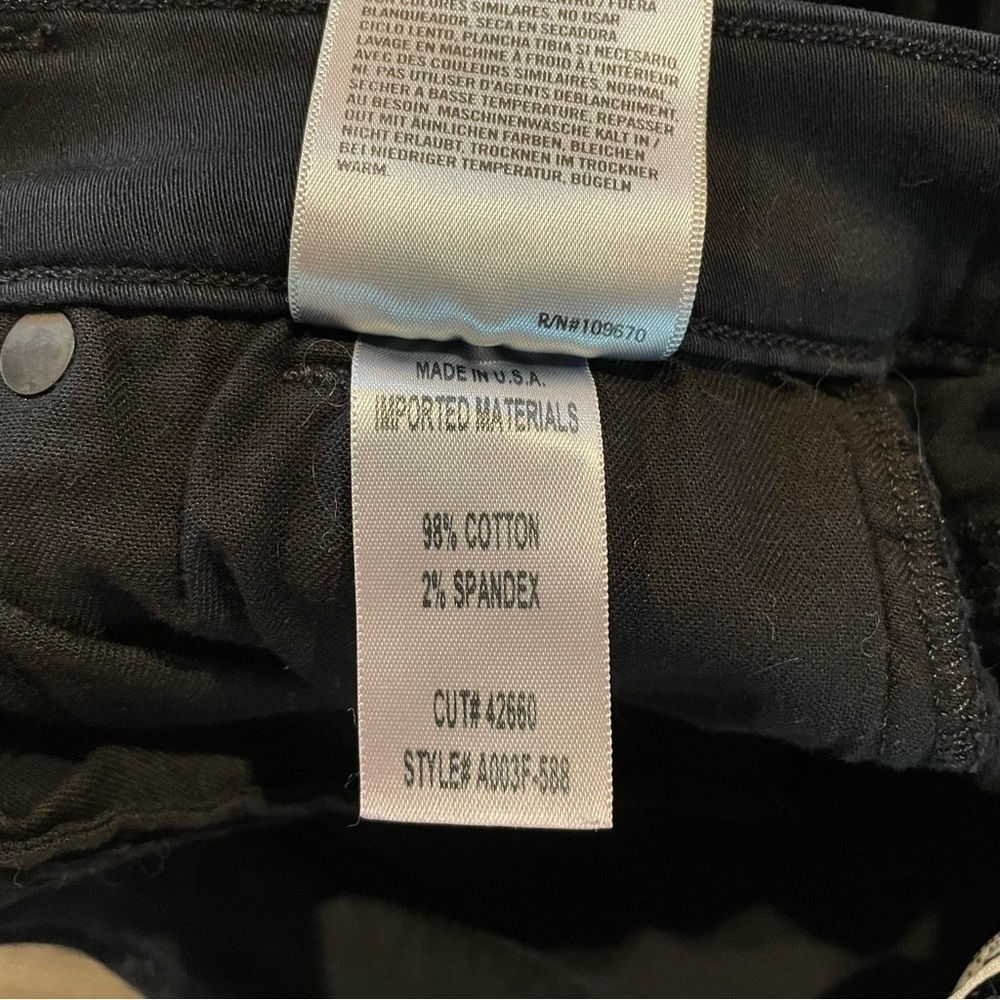 Agolde Sophie Black High Rise Distressed Skinny Jeans 26 - Picture 7 of 11